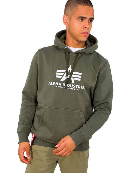 Alpha Industries Men\'s Hooded Sweatshirt 178312-142 Khaki