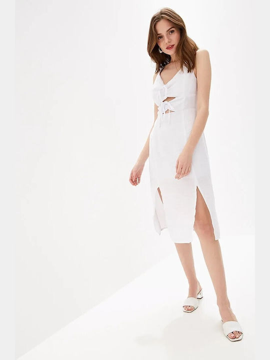 Glamorous Summer Midi Dress White