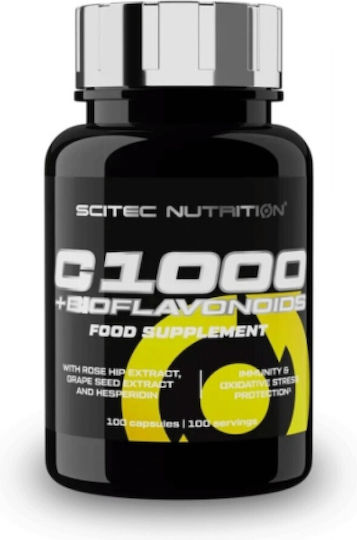 Scitec Nutrition C 1000 + Bioflavonoids Βιταμίνη για Ενίσχυση του Ανοσοποιητικού, τo Δέρμα & Αντιοξειδωτική δράση 1000mg 100 κάψουλες