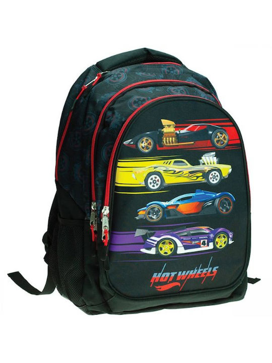 Gim Hot Wheels School Bag Backpack Elementary, Elementary in Black color