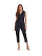 Edward Jeans Alara-mz Women's Sleeveless Jumpsuit Black