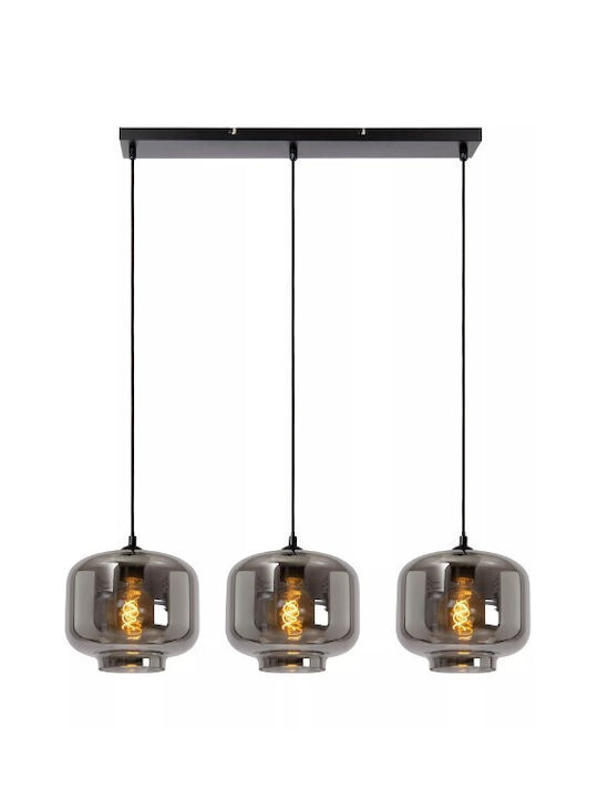 Lucide Lightning Medine Pendant Light Gray Rail...