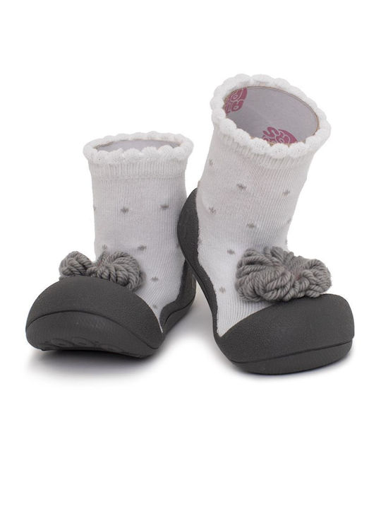 Attipas Kids' Long Slipper Socks Gray
