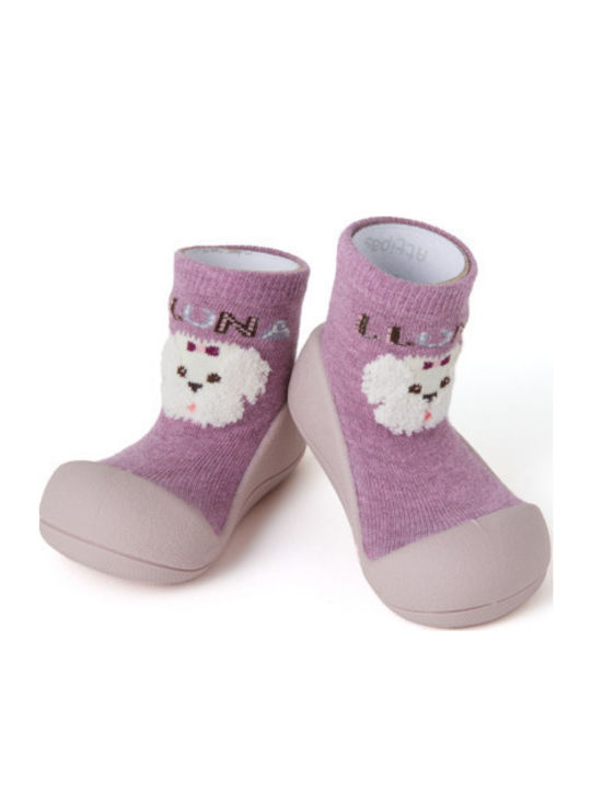 Attipas Kids' Long Slipper Socks Purple