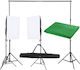 vidaXL Foto- und Videobeleuchtungsset mit 2 Leuchten mit Softbox und Stativ