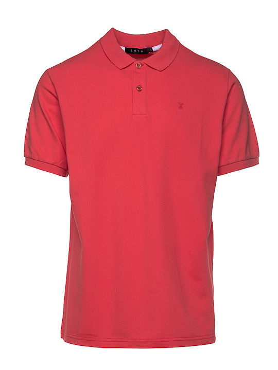 Snta Polo Pique with Short Sleeve Basic Logo t-in-t - Red