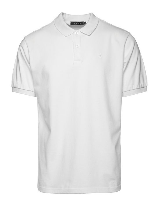 Snta Polo Pique with Short Sleeve Basic Logo t-in-t - White