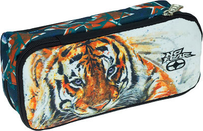 Back Me Up Asia Tiger Pencil Case Barrel with 2 Compartments Multicolored