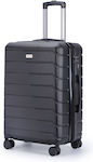 Lavor 1-601 Medium Travel Suitcase Hard Black with 4 Wheels Height 66cm.