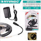 Arrango Waterproof LED Strip 12V Warm White Light 5m Type SMD2835 with Power Supply