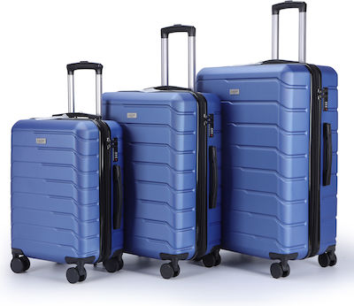 Lavor 1-601 Reisekoffer Harte Blau mit 4 Räder Set 3Stück