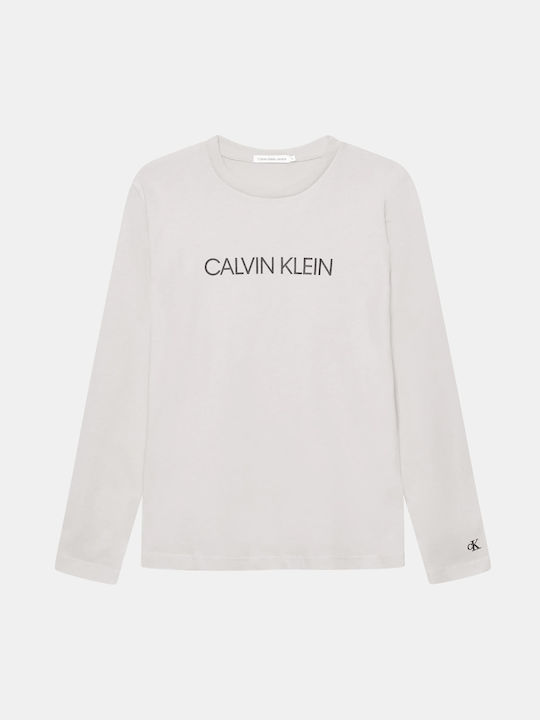 Calvin Klein Kids' Shirt Long Sleeve Ecru