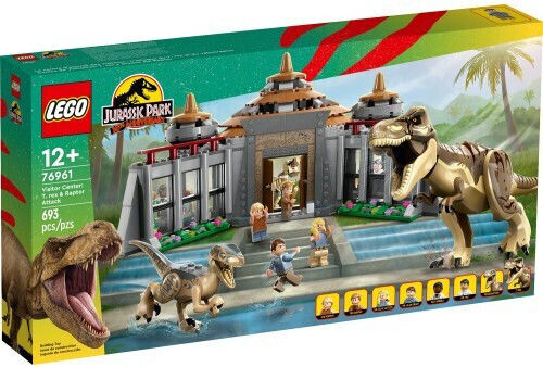LEGO Jurassic World Visitor Center T Rex & Raptor Attack за 12+ Години 693 Бройки