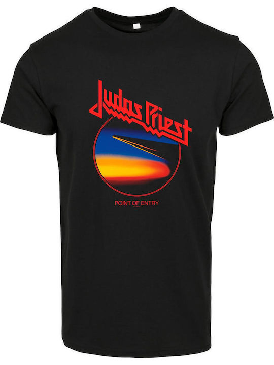 Mister Tee Judas Priest Point Entry Anniversary Anniversary Thematic Blouse with Print Black