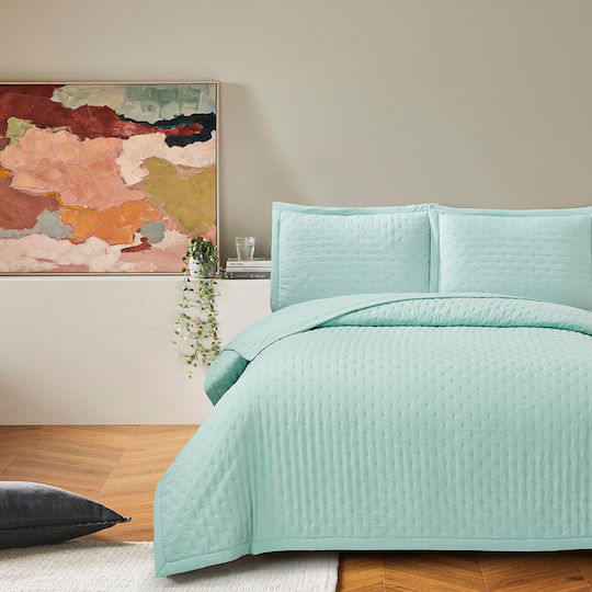 Liolios Home Amanda Κουβερλί Μονό Microfiber Aqua 160x240cm