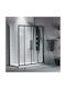 Devon Flow Slider 2+2 Shower Screen for Shower with Sliding Door 181-184x195cm Clean Glass Black Matt