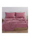 Flamingo Cearșaf King Size cu Elastic 180x200+25cm. Rainbow Berry