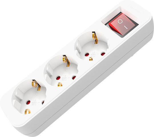 Muhler Power Strip 3 Positions with Switch and Cable 1.5m