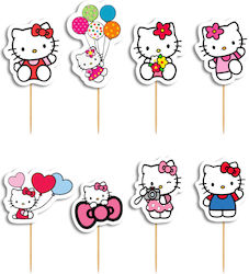 Cupcake toppers Hello Kitty 10cm / 8pcs