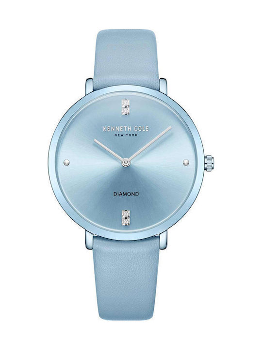 Kenneth Cole Γυναικείο Ρολόι 38mm Μπαταρίας με Μπλε Δερμάτινο Λουράκι