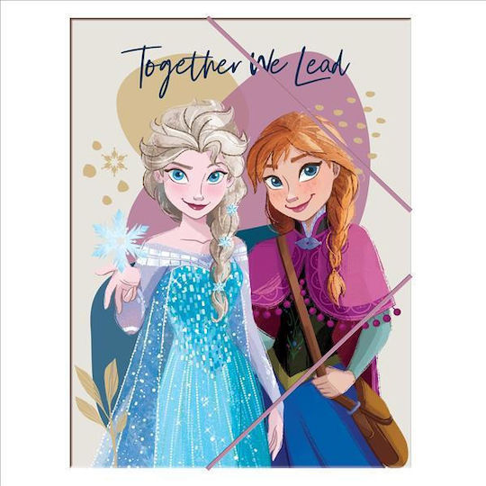 Gim Folder with Rubber Band and Ears for Paper A4 Multicolour Frozen