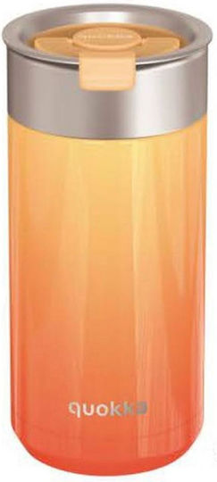 Quokka Ποτήρι Θερμός Ανοξείδωτο BPA Free 400ml Πορτοκαλί με Επιστόμιο