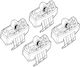 Nordrive Legs for Roof Bars Ford Puma 2019 Ford Puma 4pcs