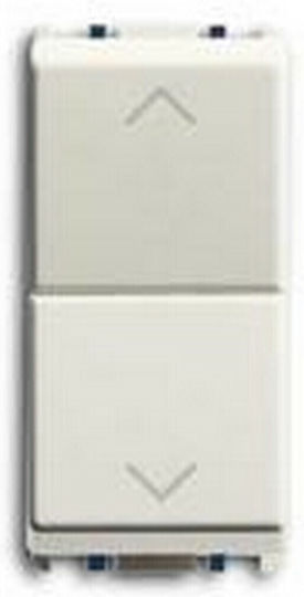 Abb Chiara Roller Shutter Push Button Switch Without Frame in White Color 72024