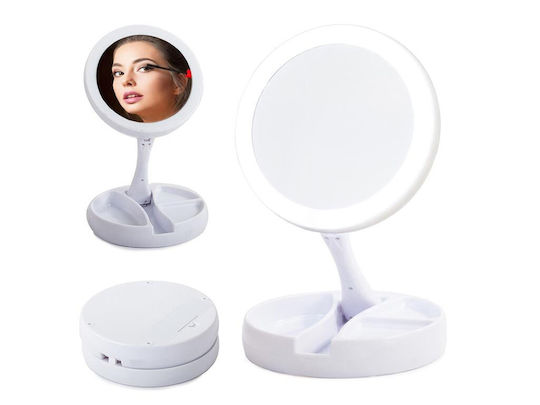 Makeup Mirror Tabletop with Light White