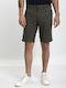 Leinen Bermuda Shorts mit Kordelzug Modern Fit Commander Khaki