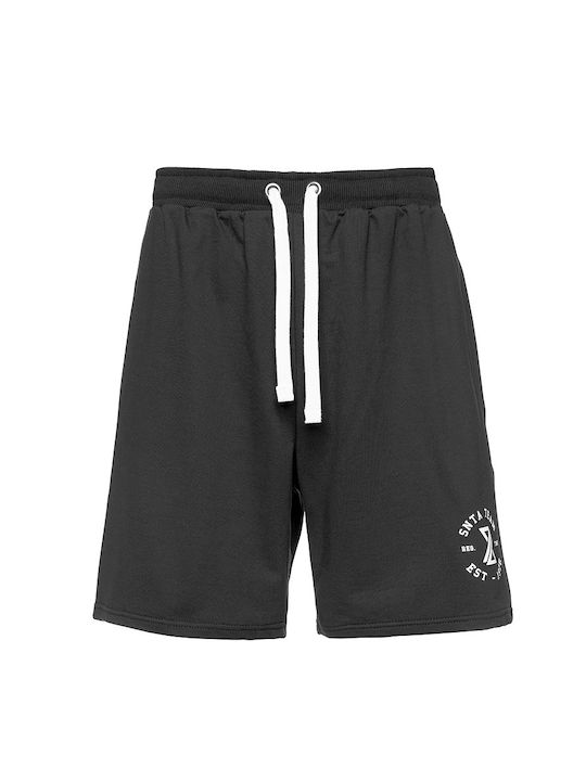 Snta Bermuda shorts with Print & White Cord - Black