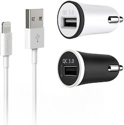 ObaStyle Φορτιστής Αυτοκινήτου με Θύρα 1xUSB-A και Καλώδιο Lightning