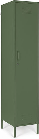 În picioare pe podea Dulapuri de birou din metal cu încuietoare în Culoare Verde, 38x46x185cm