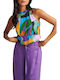 Attrattivo Women's Summer Blouse Sleeveless Multicolor