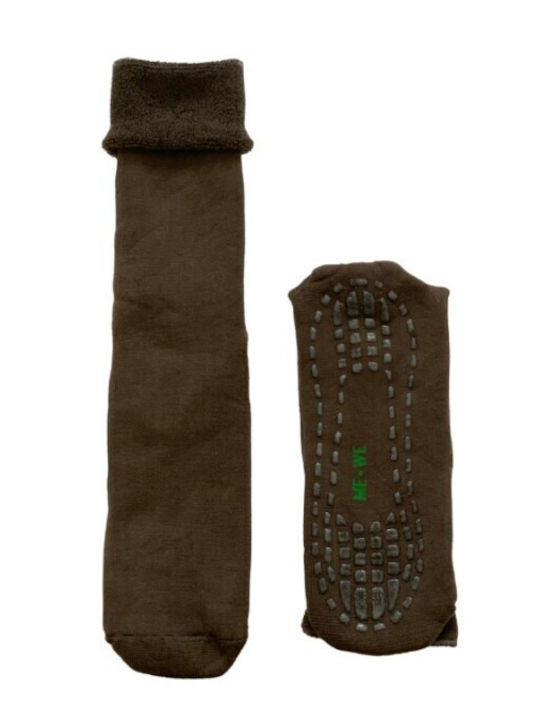 ME-WE Damen Einfarbige Socken Brown 1Pack