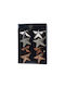 Hängendes Ornament Stern Kupfer mit Glitzer 6.5x6.5cm Set 8Stück