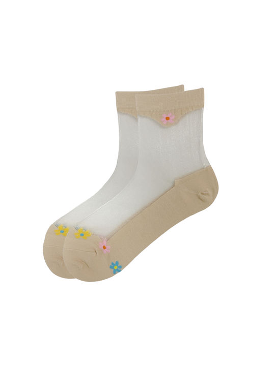 Beyounger Women's Socks Beige