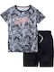 Kinder-Set mit Shorts Sommer 2Stück Schwarz