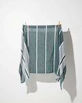 Pennie Keaka Beach Towel Pareo Green with Fringes 170x90cm.