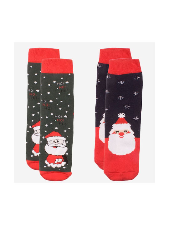 Lilyy Santa Claus Ho Ho Lilyy202 Γυναικείες Χριστουγεννιάτικες Κάλτσες Πολύχρωμες 2 Pack