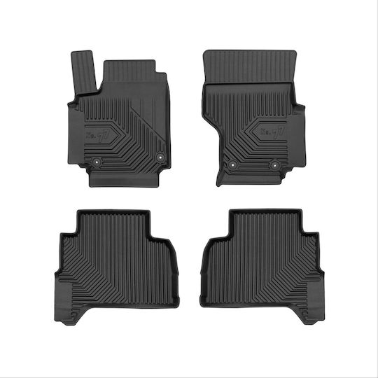 Frogum Set of Front and Rear Mats 4pcs Tray Type for Volkswagen Amarok 2009-2021 Black