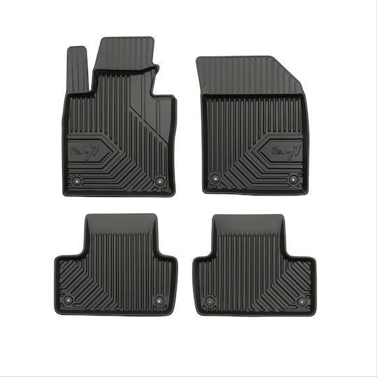Frogum Set of Front and Rear Mats 4pcs Tray Type for Volvo XC 60 2017 Black