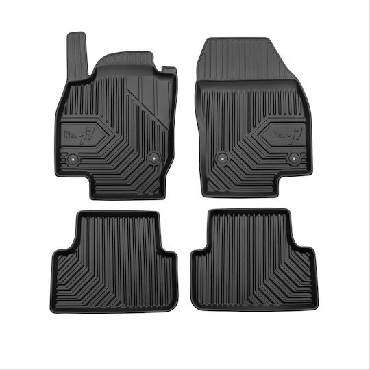 Frogum Set of Front and Rear Mats 4pcs Tray Type for Volkswagen T-Cross 2018 Black