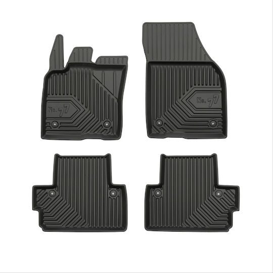 Frogum Set of Front and Rear Mats 4pcs Tray Type for Volvo C30 / S40 2006-2012 Black