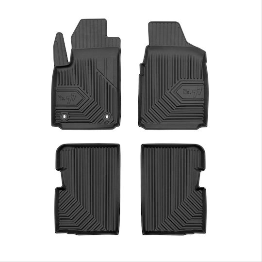 Frogum Set of Front and Rear Mats 4pcs for Ford Ka 2008-2016 Black