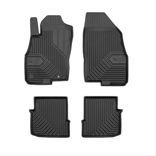 Frogum Set of Front and Rear Mats 4pcs for Fiat Punto Evo / Punto 2009-2012 Black