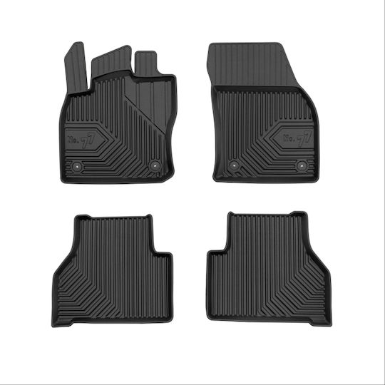 Frogum Set of Front and Rear Mats 4pcs for Volkswagen Caddy 2020 Black