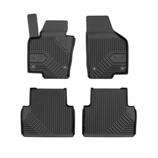 Frogum Set of Front and Rear Mats 4pcs for Seat Alhambra Volkswagen Sharan 2010-2020 Black