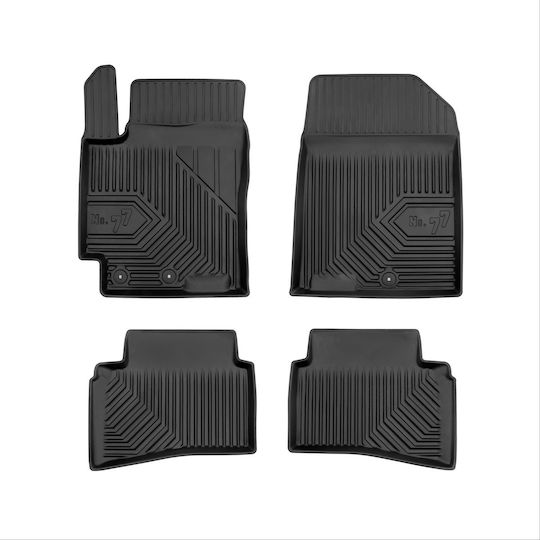 Frogum Set of Front and Rear Mats 4pcs Tray Type for Kia Rio / Stonic 2016-2020 Black