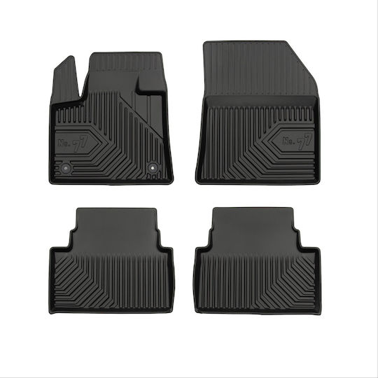 Frogum Set of Front and Rear Mats 4pcs for Citroen C5 Aircross 2017 Black